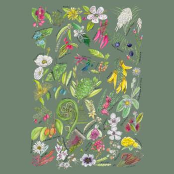 NZ Botanicals - AS Colour Womens Maple Tee Design