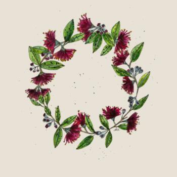 Pohutukawa Wreath - AS Colour Womens Mali Tee Design