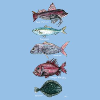 NZ Native Fish - AS Colour Kids Youth T shirt Design