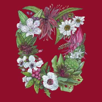 Festive NZ Flora - AS Colour Womens Maple Tee Design
