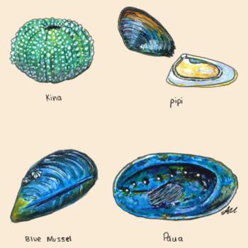 kaimoana - Drawstring Backpack Design