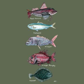 NZ Native Fish - AS Colour Mens Relax Crew Design