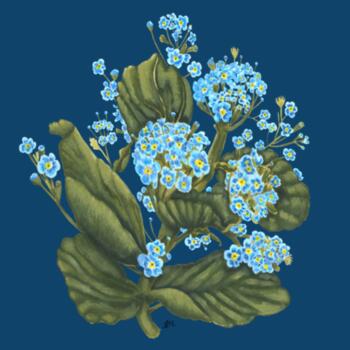 Chatham Island Forget me not  - Cushion Cover Design