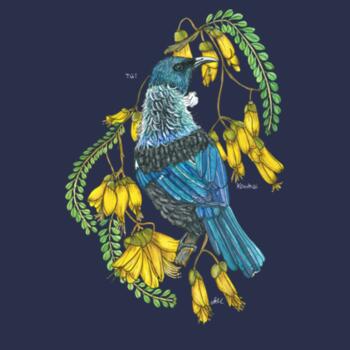 Tui + Kowhai  - AS Colour Kids Youth T shirt Design