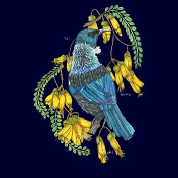 Tui + Kowhai  - AS Colour Womens Mali Tee Design
