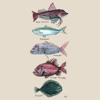 NZ Native Fish - AS Colour Womens Mali Tee Design