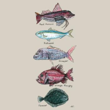 NZ Native Fish - AS Colour Mens Supply Crew Design
