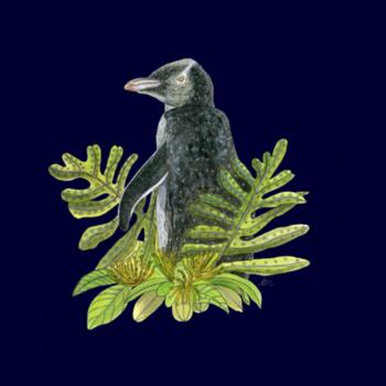 Yellow eyed Penguin + Rata- AS Colour Kids Youth T shirt Design