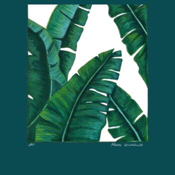 Banana Leaves - AS Colour Womens Maple Tee Design