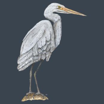 White Heron - AS Colour Kids Youth T shirt Design