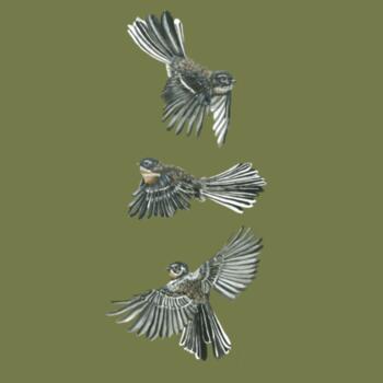 Fantails in Flight - AS Colour Womens Mali Tee Design