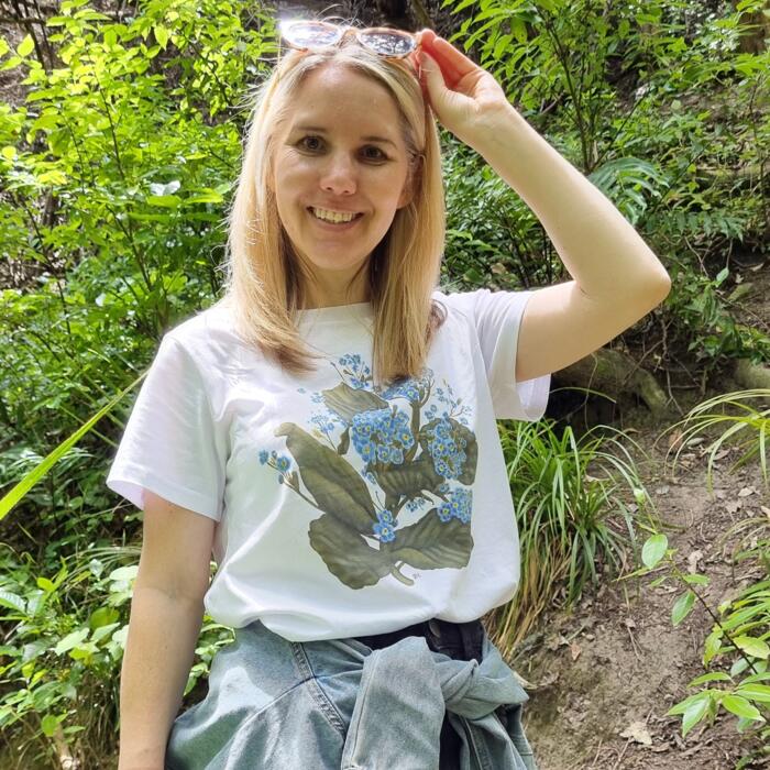 Chatham Island Forget me not  - AS Colour Womens Maple Tee Thumbnail