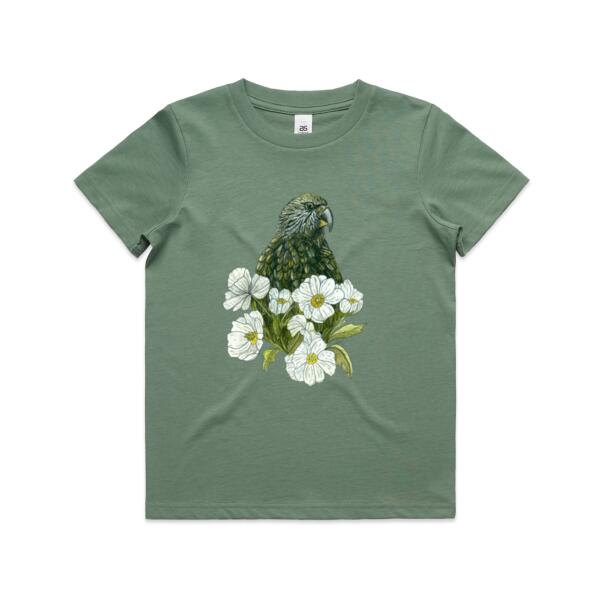 Kea + Mt Cook Buttercup - AS Colour Kids Youth T shirt Thumbnail