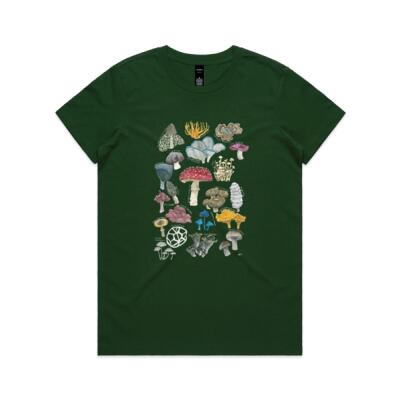 Mushrooms & Fungi - AS Colour Womens Maple Tee Thumbnail