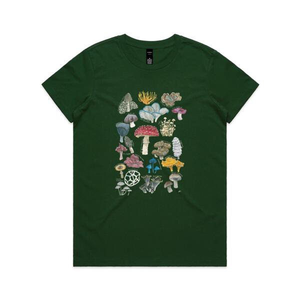 Mushrooms & Fungi - AS Colour Womens Maple Tee Thumbnail