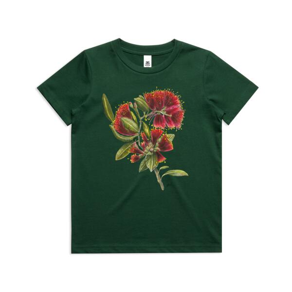 Pohutukawa Portrait - AS Colour Kids Youth T shirt Thumbnail