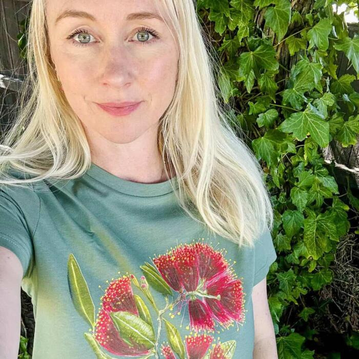Pohutukawa Portrait - AS Colour Womens Maple Tee Thumbnail