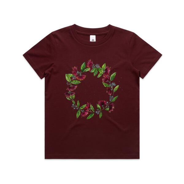 Pohutukawa Wreath - AS Colour Kids Youth T shirt Thumbnail