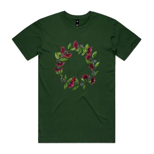 Pohutukawa Wreath - AS Colour Mens Staple T shirt Thumbnail