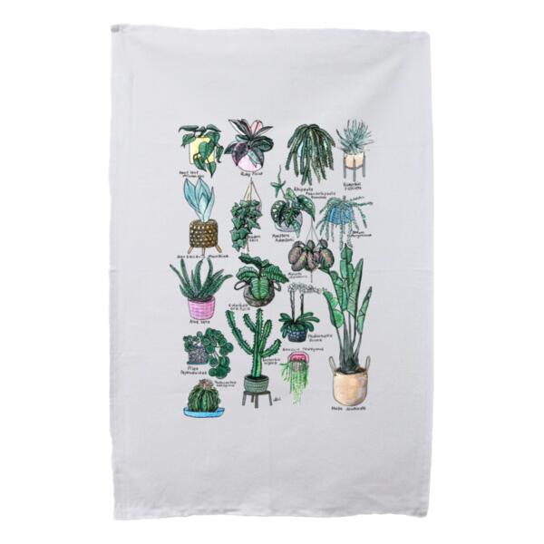 17 Indoor Plants - Tea Towel Thumbnail