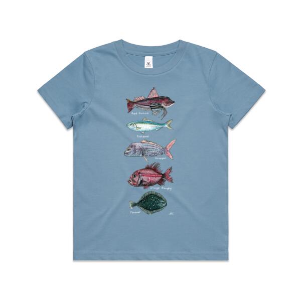 NZ Native Fish - AS Colour Kids Youth T shirt Thumbnail