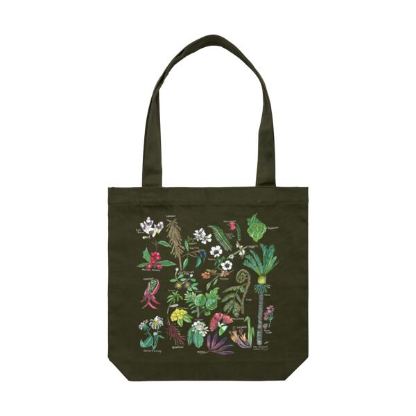 NZ Native Flora  - AS Colour Carrie Tote Bag  Thumbnail
