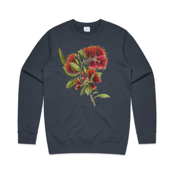 Pohutukawa Portrait - AS Colour Mens Crew Sweater Thumbnail