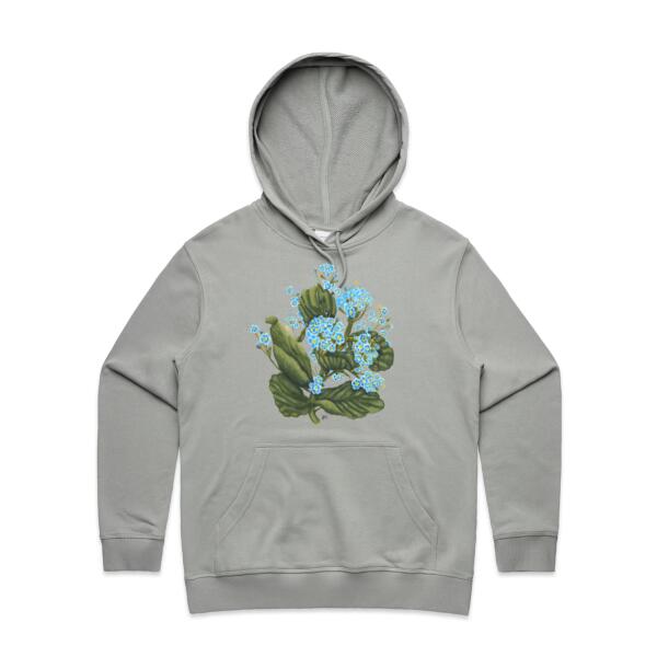 Chatham Island Forget me not  - AS Colour Womans Hoodie - AS Colour Womens Premium Hood Thumbnail