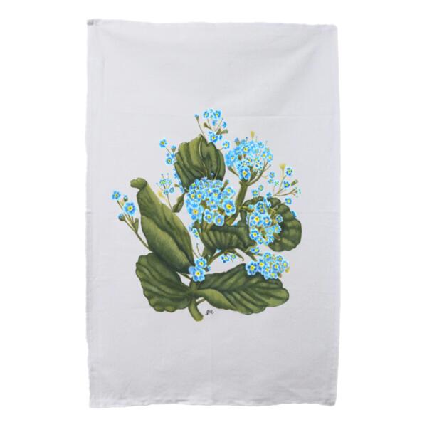 Chatham Island Forget me not  - Tea towel Thumbnail