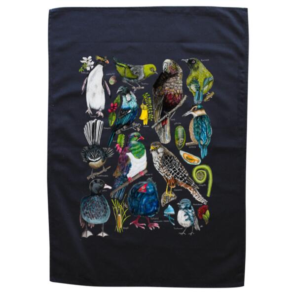 The Gathering  - Black Tea Towel Thumbnail