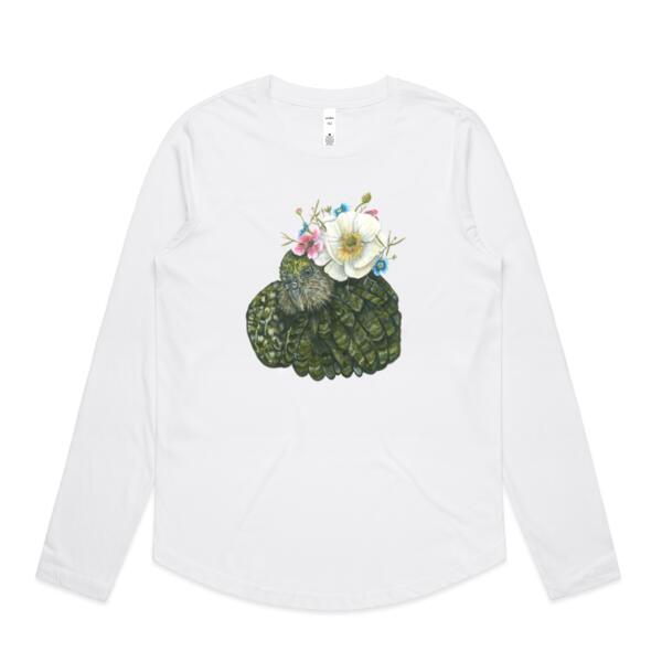 Crowned Kakapo - AS Colour Womens Maple Curve Longsleeve Tee - AS Colour Womens Maple Curve Longsleeve Tee Thumbnail