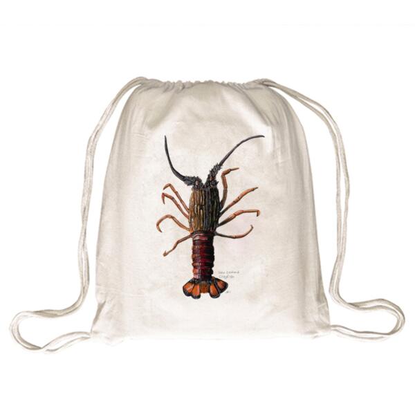 NZ Native Crayfish  - Drawstring Backpack Thumbnail