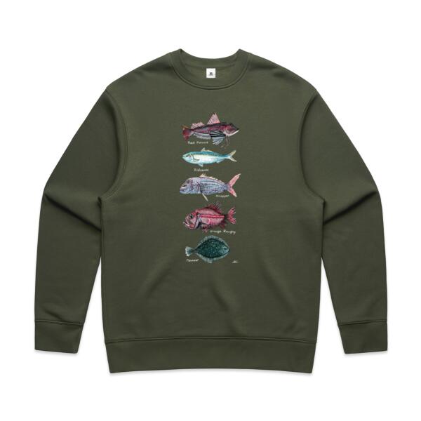 NZ Native Fish - AS Colour Mens Relax Crew Thumbnail