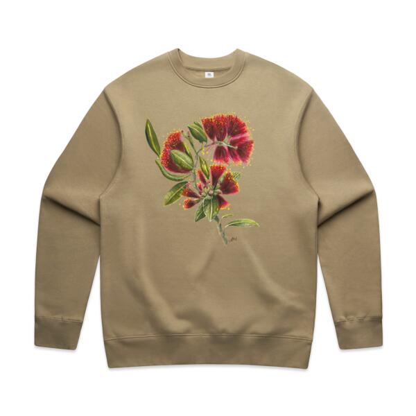 Pohutukawa Portrait - AS Colour Mens Relax Crew Sweater Thumbnail