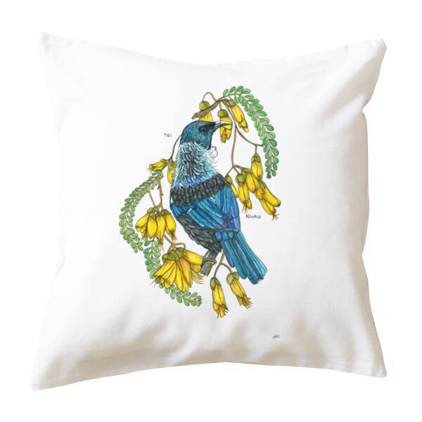 Tui + Kowhai - Cushion Cover Thumbnail