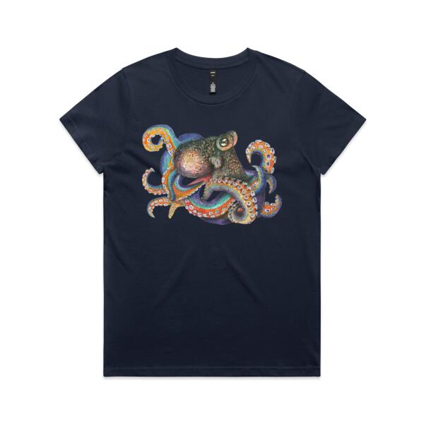 Oscar the Octopus - AS Colour Womens Maple Tee Thumbnail
