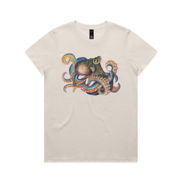 Oscar the Octopus - AS Colour Womens Maple Tee Thumbnail