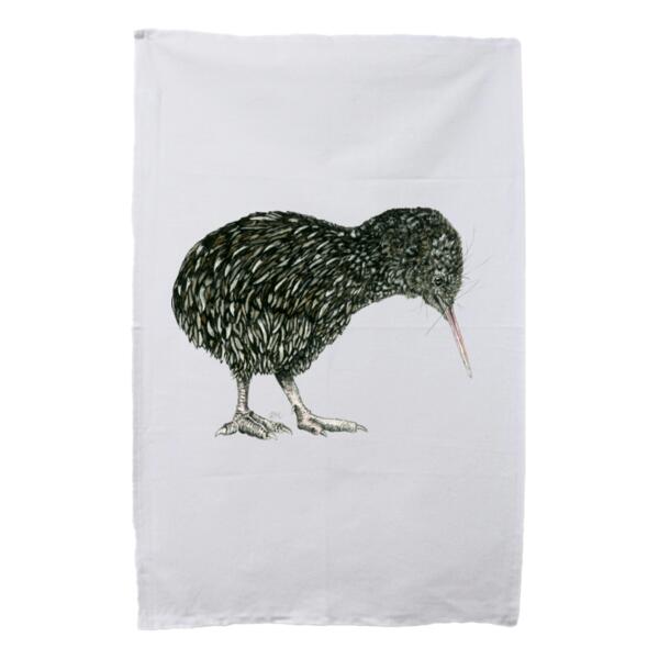 Little Kiwi - White Tea Towel Thumbnail