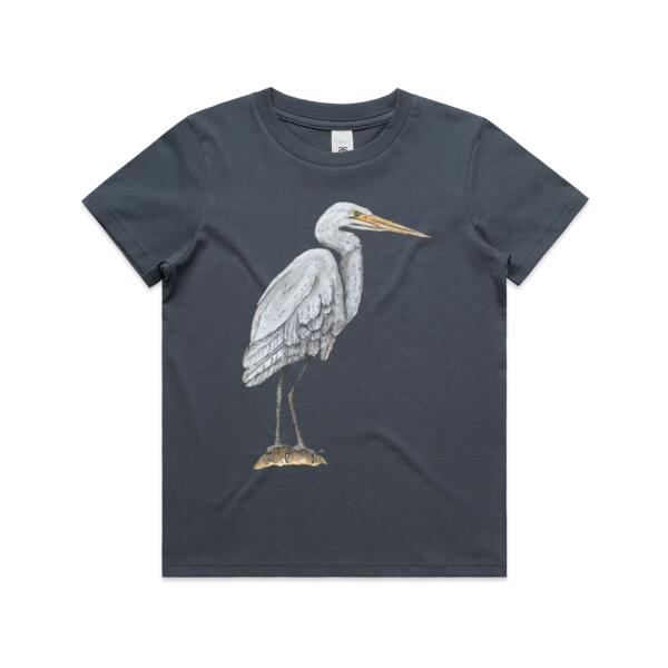 White Heron - AS Colour Kids Youth T shirt Thumbnail