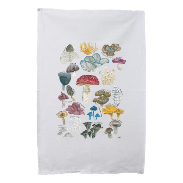 Mushroom & Fungi  - White Tea Towel Thumbnail